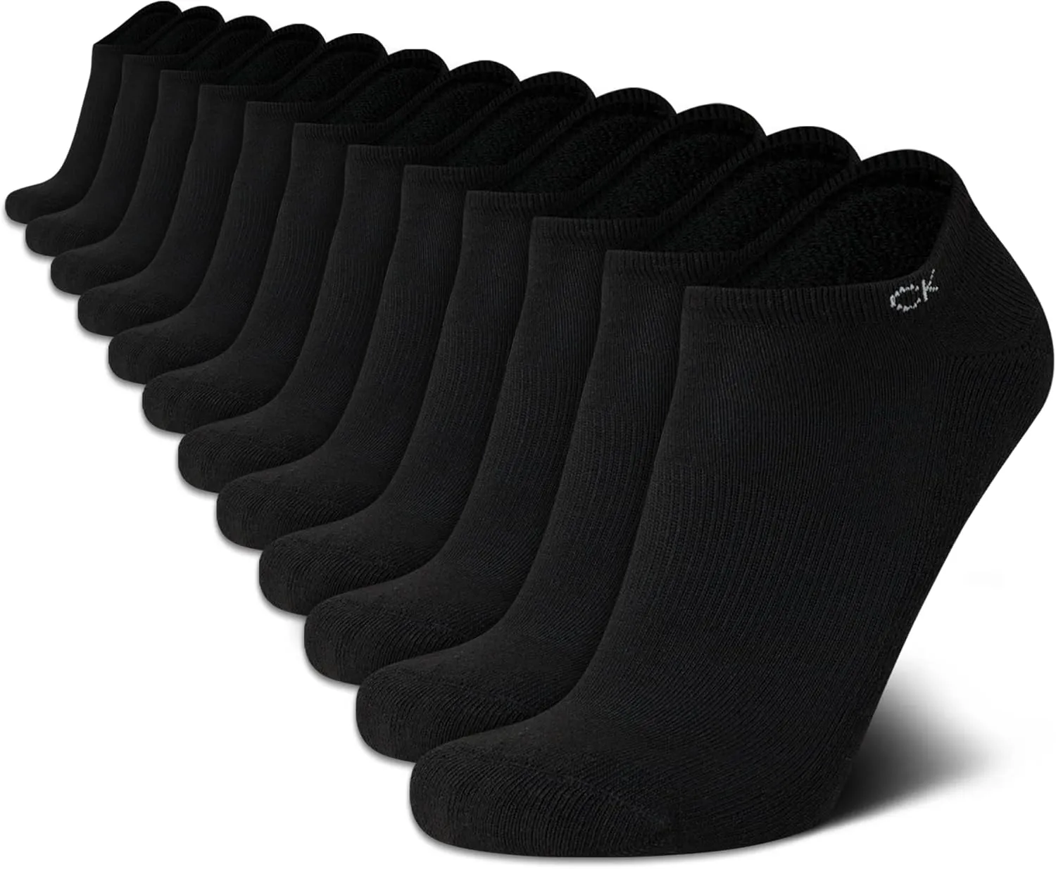 Calvin Klein Men's No Show Lightweight Cushioned Low Cut Socks - 12 Pack (Size: 7-12)