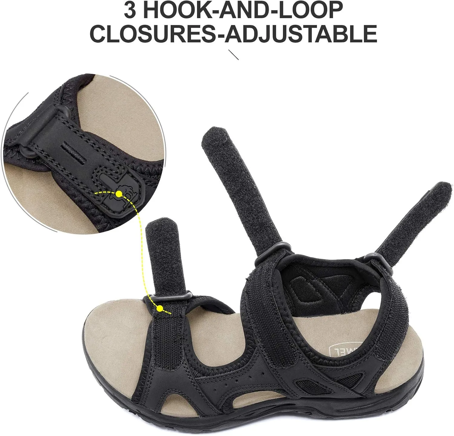 CAMEL CROWN Comfortable Hiking Sandals for Women Waterproof Sport Sandals for Walking Beach Water with Arch Support