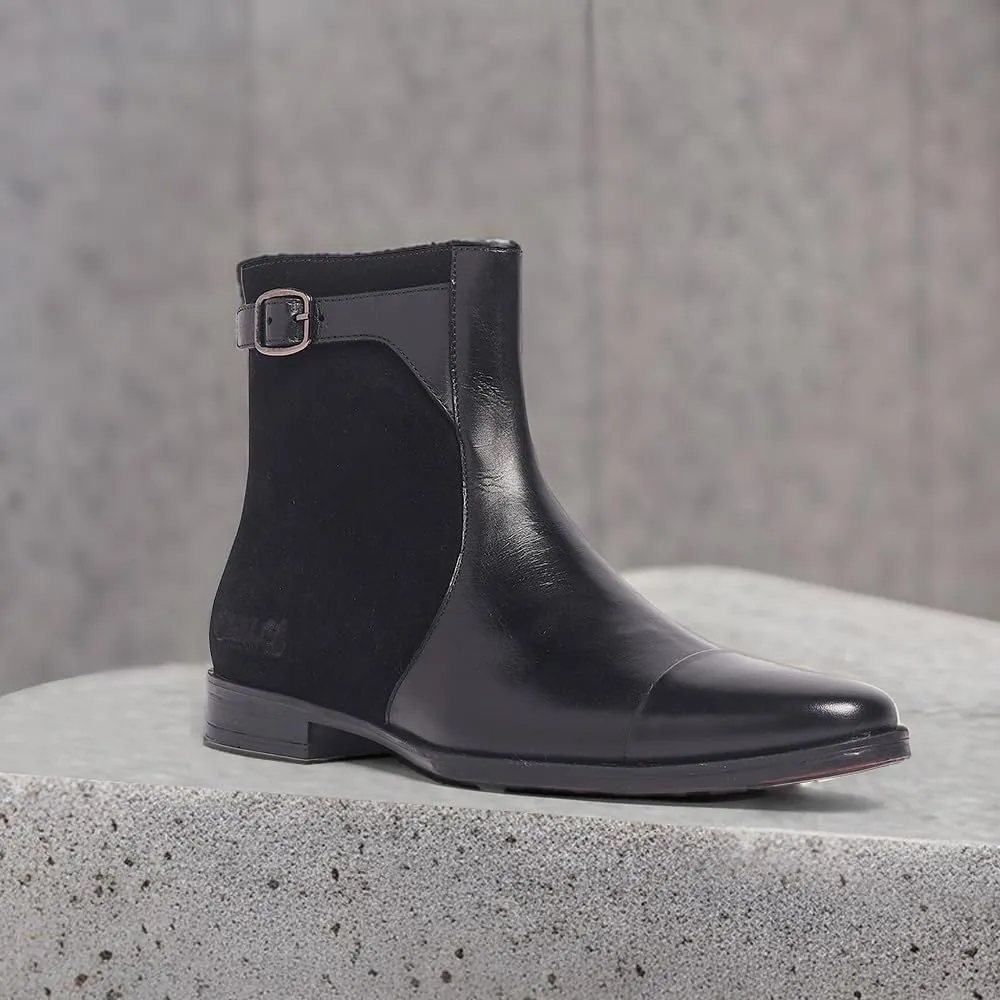 Carlos Santana Spirit Chelsea Boots for Men | Leather Suede | Cushioned Footbed