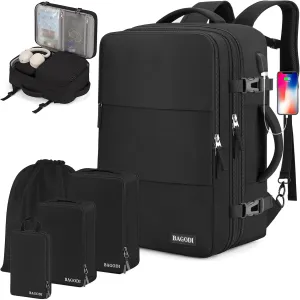 Carry On Backpack, 42L Flight Approved Travel Backpack for Men & Women, Airline Approved Gym & Business Laptop Daypack, Casual Daypack for Business & Weekend Hiking