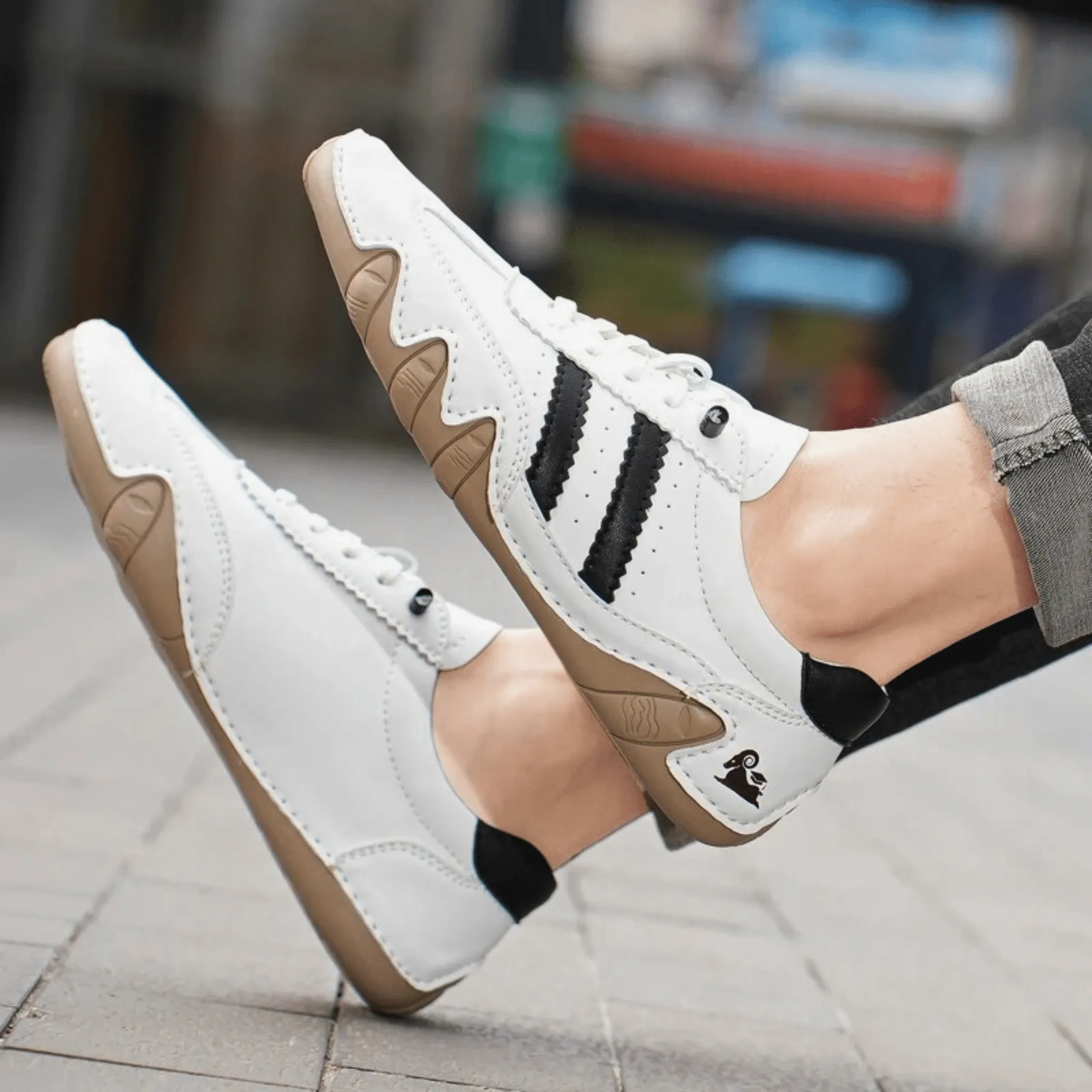 Casual Flat Leather Sneakers