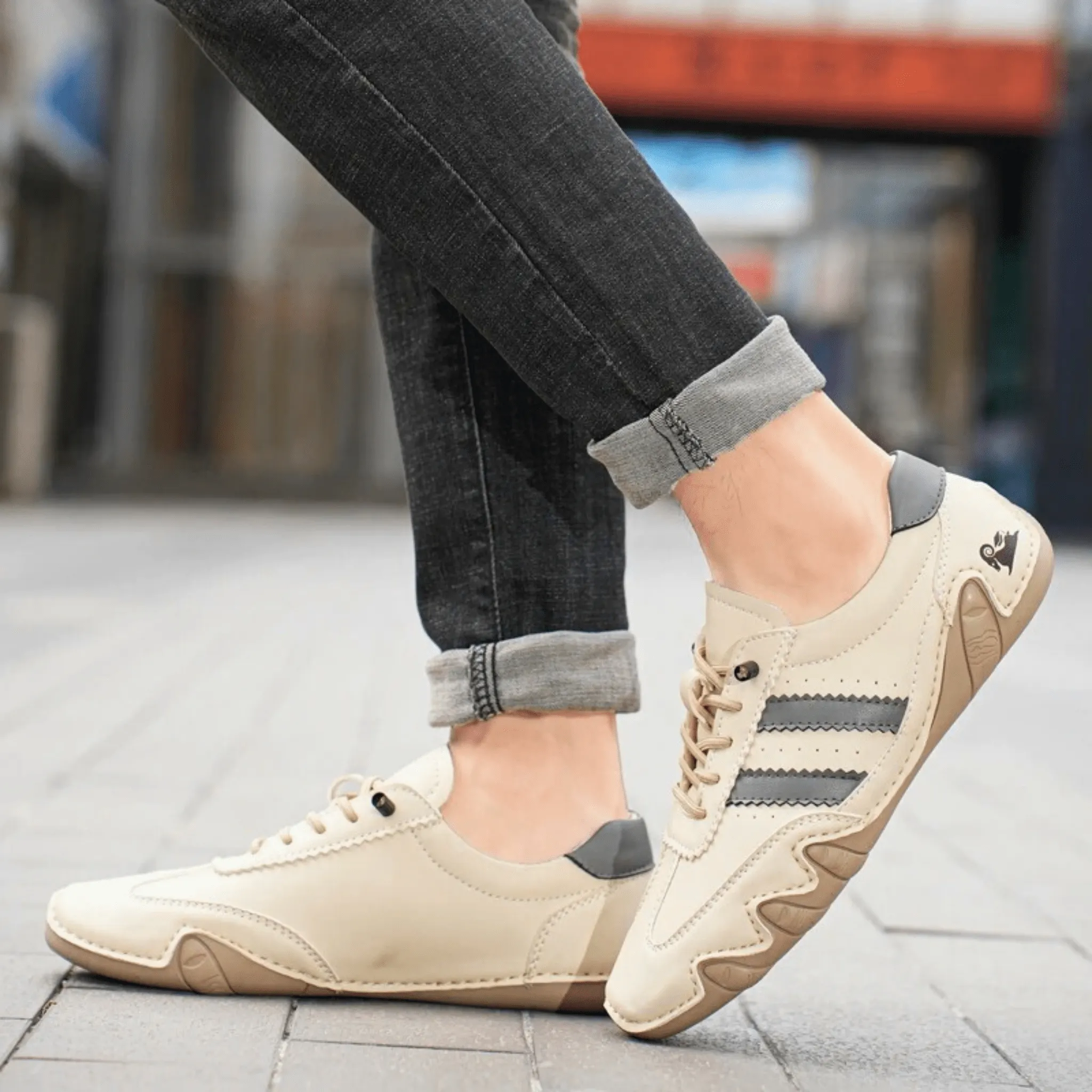 Casual Flat Leather Sneakers
