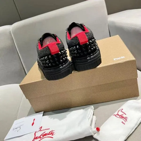 CHRISTIAN LOUBOUTIN || Astroloubi Strass Men Black Sneakers