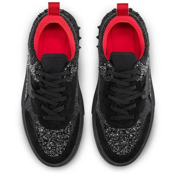 CHRISTIAN LOUBOUTIN || Astroloubi Strass Men Black Sneakers