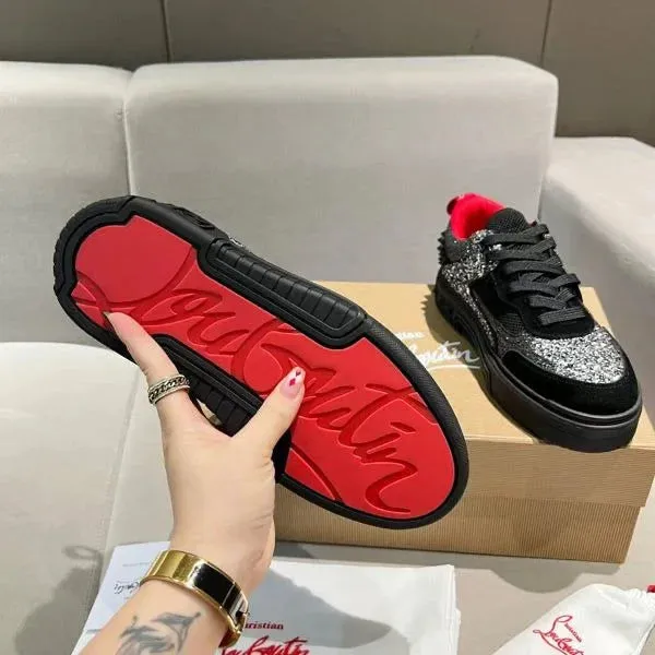 CHRISTIAN LOUBOUTIN || Astroloubi Strass Men Black Sneakers