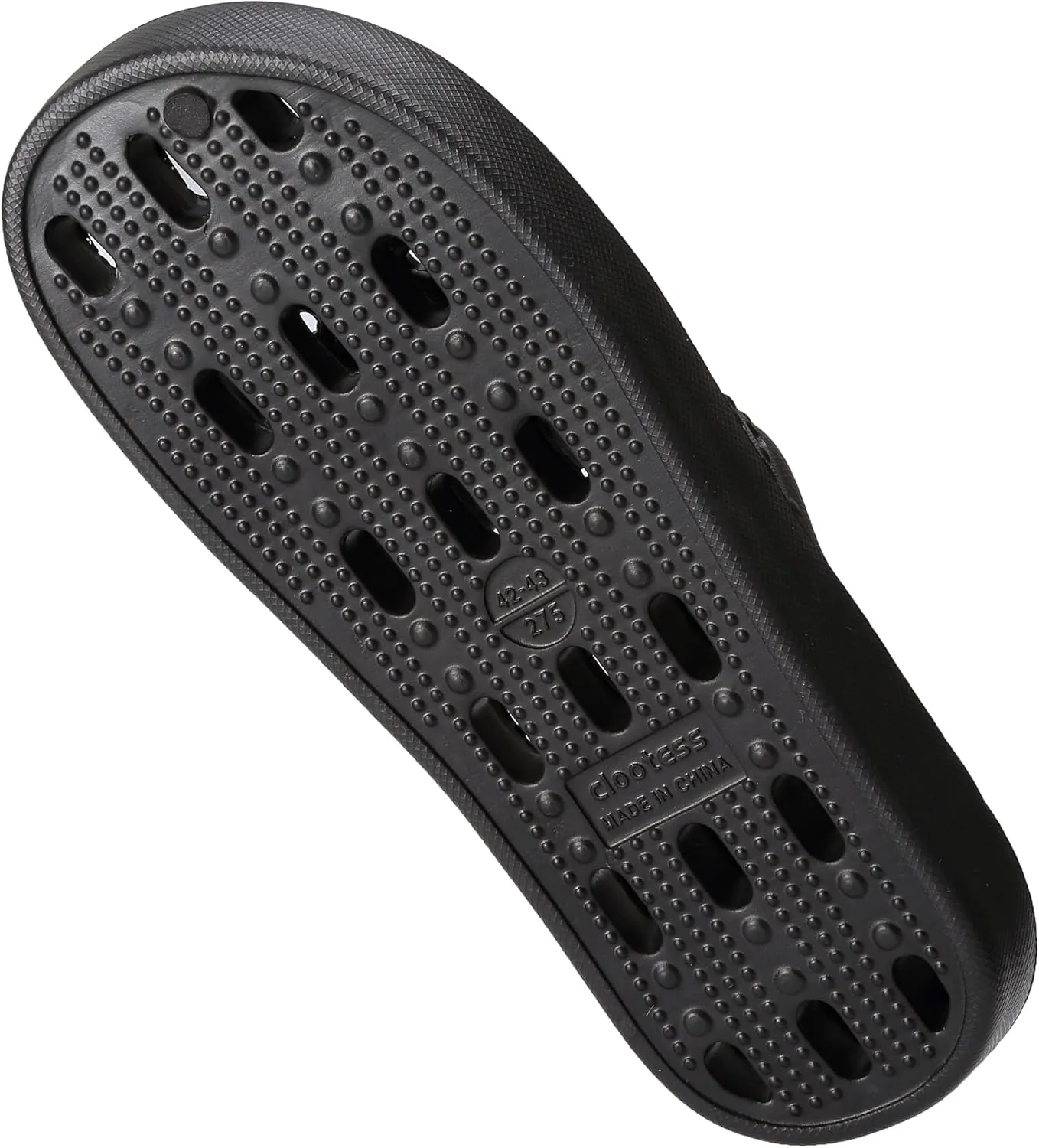 clootess Shower Shoes Slide for Men and Women Holes Bath Slipper Bathroom Sandal Pool Gym College Dorm Non-Slip