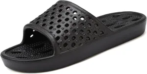 clootess Shower Shoes Slide for Men and Women Holes Bath Slipper Bathroom Sandal Pool Gym College Dorm Non-Slip
