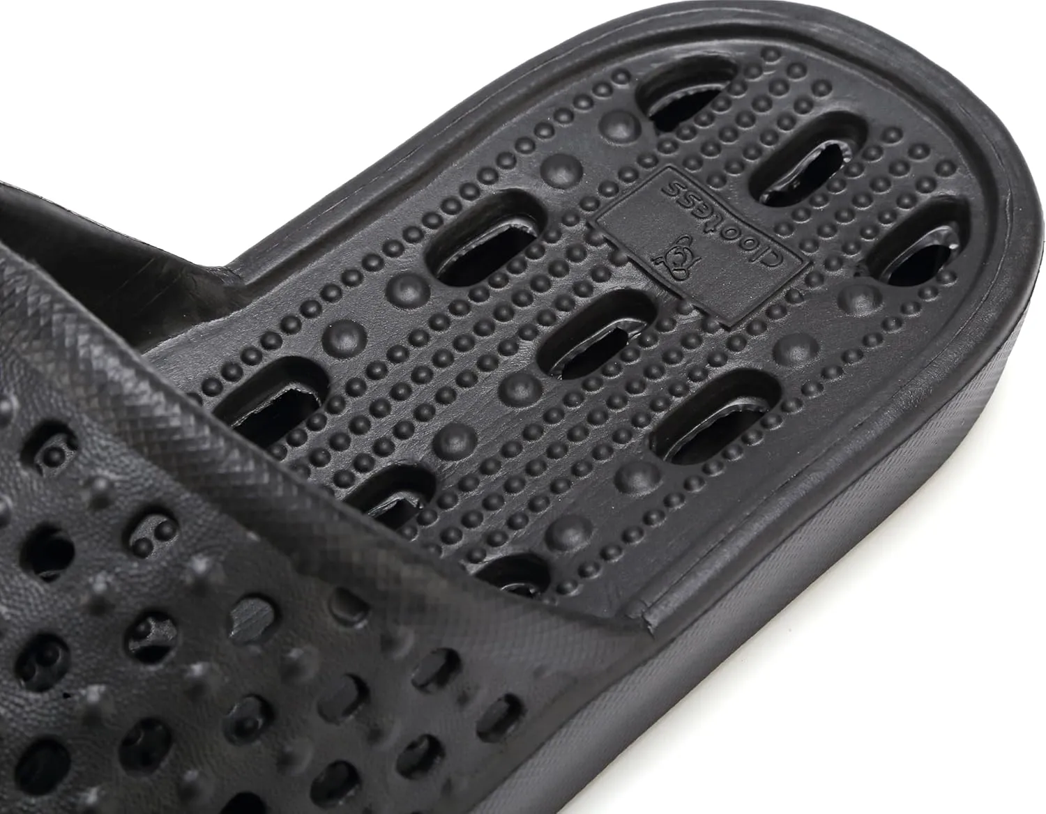 clootess Shower Shoes Slide for Men and Women Holes Bath Slipper Bathroom Sandal Pool Gym College Dorm Non-Slip
