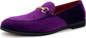CMM Men's Velvet Slip On Loafers Shiny Metallic Slipper Loafers Luxury Dress Shoes Nightclub Party