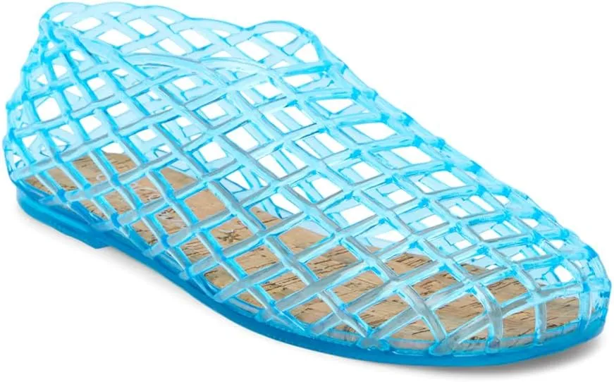 Coconuts by Matisse Womens Marlow Jelly Slip On Flats Casual - Blue