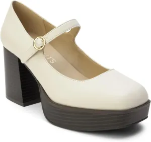 Coconuts by Matisse Womens Matilda Square Toe Mary Jane Platform Pumps Dress Casual Casual High Heel 3" & Up - Black