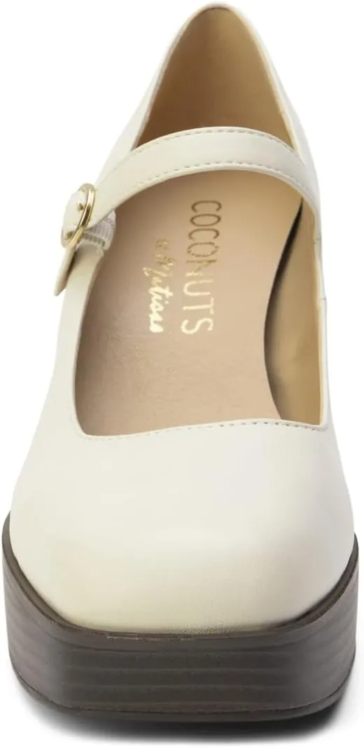 Coconuts by Matisse Womens Matilda Square Toe Mary Jane Platform Pumps Dress Casual Casual High Heel 3" & Up - Black