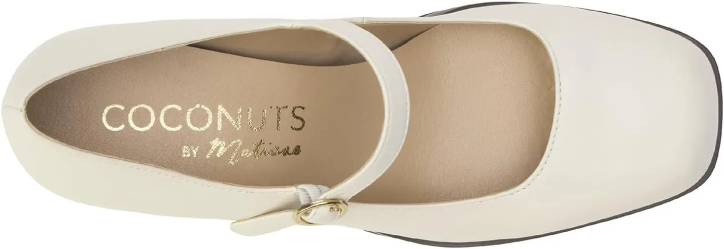 Coconuts by Matisse Womens Matilda Square Toe Mary Jane Platform Pumps Dress Casual Casual High Heel 3" & Up - Black