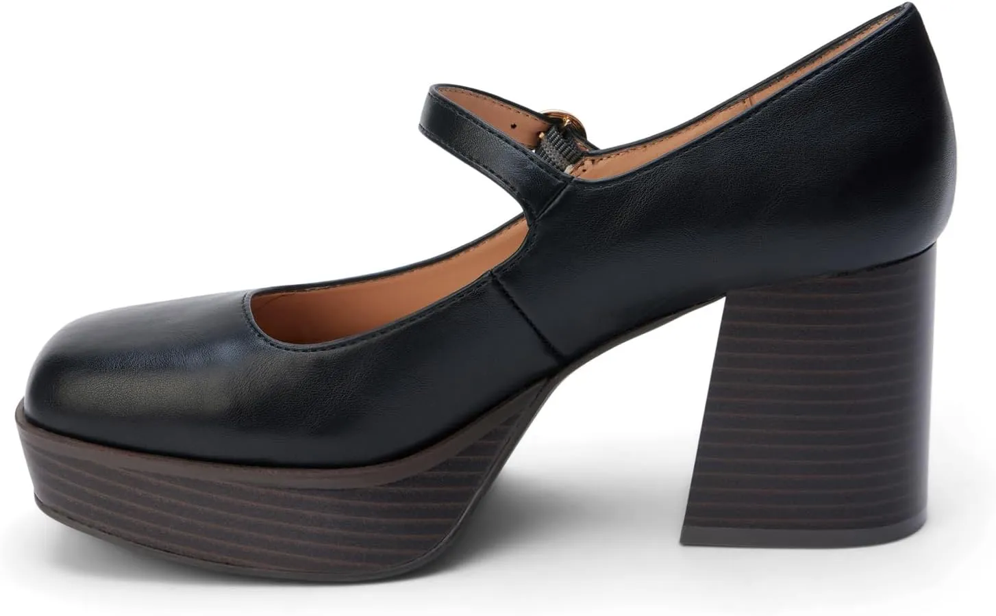 Coconuts by Matisse Womens Matilda Square Toe Mary Jane Platform Pumps Dress Casual Casual High Heel 3" & Up - Black