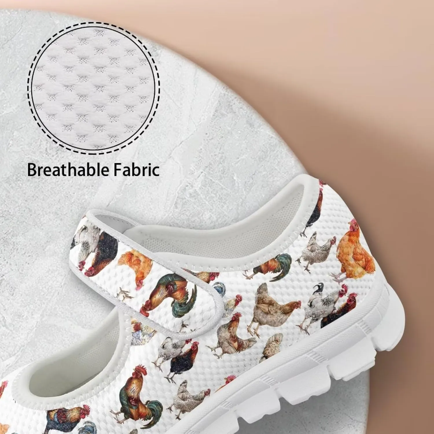 Coloranimal Shoes for Women Dressy Casual Mary Jane Shoes Womens Flats Lightweight Buckle Strap Slip On Shoes Womens Casual Shoes White Sole