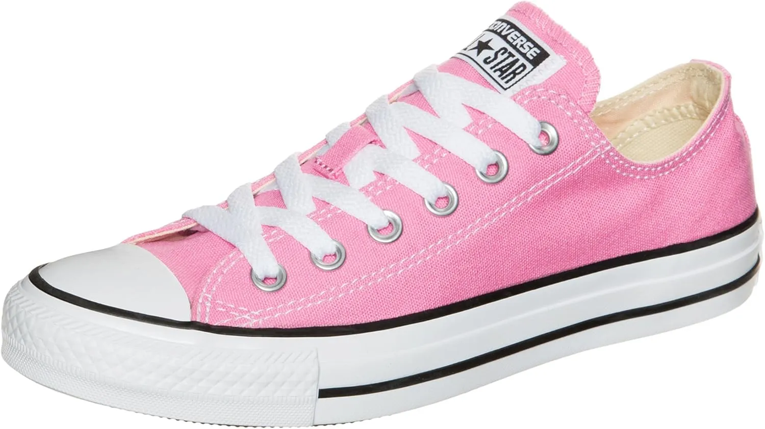 Converse Chuck Taylor All Star Canvas Low Top Sneaker, Pink ,10 mens_us/12 womens_us