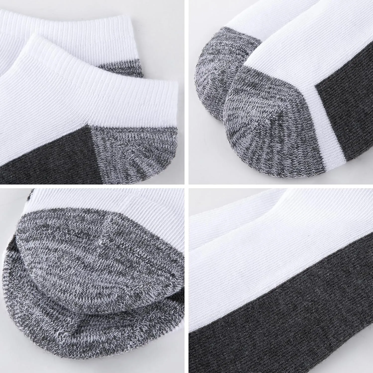 COOVAN Men Athletic Ankle Socks 12 pack Low Cut Short Cushion Casual Sock（12 pairs）