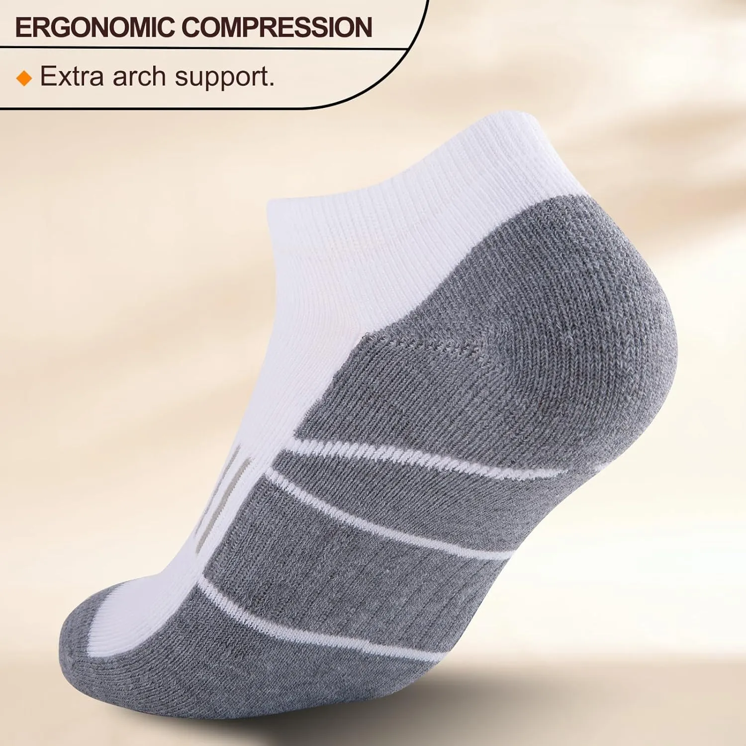 COOVAN Socks for Men Athletic Low Cut Sock with 12 Pairs,Ankle Socks Men Cushion 12 Pack Running Casual Sock