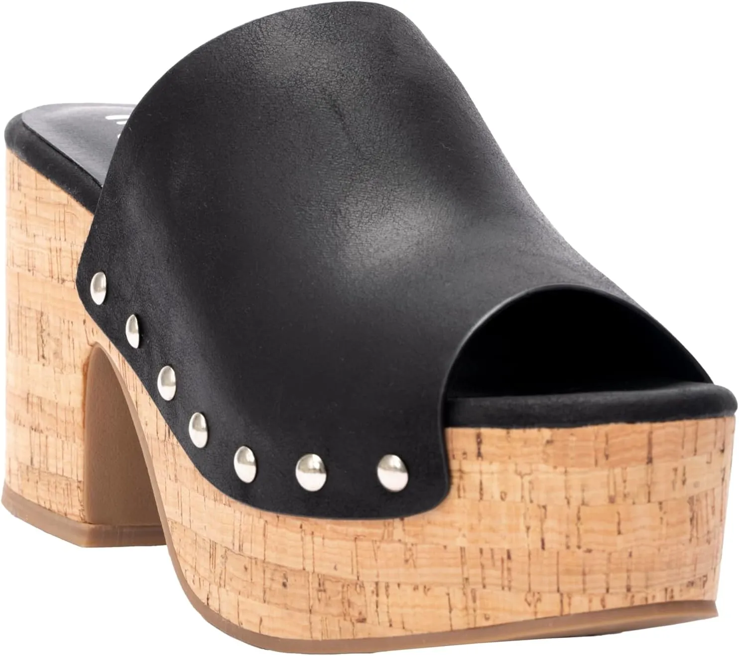 Corkys Footwear Hey Girl Womens Bada Bing Chunky Heels - Featuring a 3.75-inch Chunky Heel and 1.5-Inch Platform, A wide Strap, Stud-Lined Upper, and Cushioned Insoles