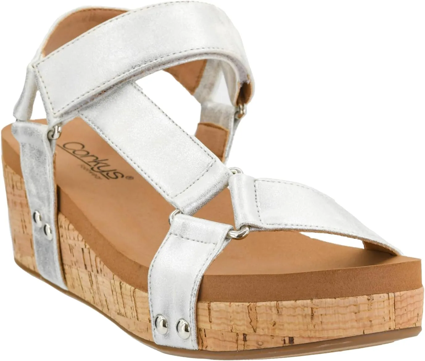Corkys Footwear Women's Dont Tempt Me Strappy 2-Inch Wedge - Featuring Adjustable Comfort Straps, Soft Plush Cushioned Soles for Blissful Steps and All Day Wear