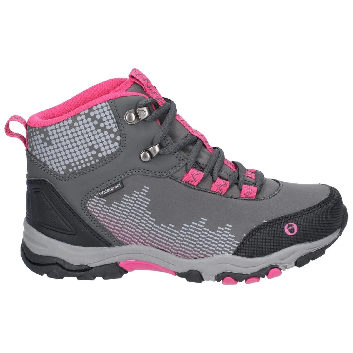 Cotswold Ducklington Lace Up Hiking Waterproof Boot Grey/Pink