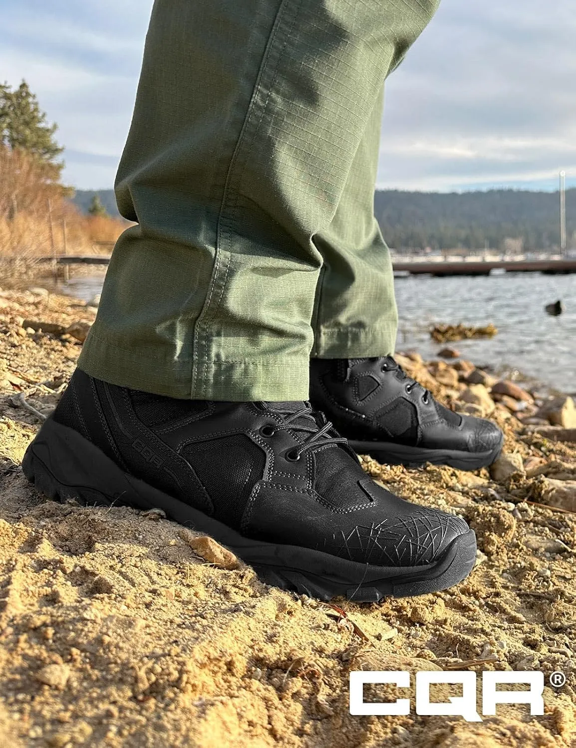 CQR Men's Military Tactical Boots, Lightweight 6 Inches Hiking Combat Boot Durable Breathable Outdoor Work Motorcycle Footwear