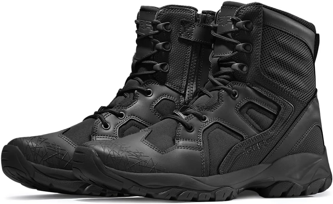 CQR Men's Military Tactical Boots, Lightweight 6 Inches Hiking Combat Boot Durable Breathable Outdoor Work Motorcycle Footwear