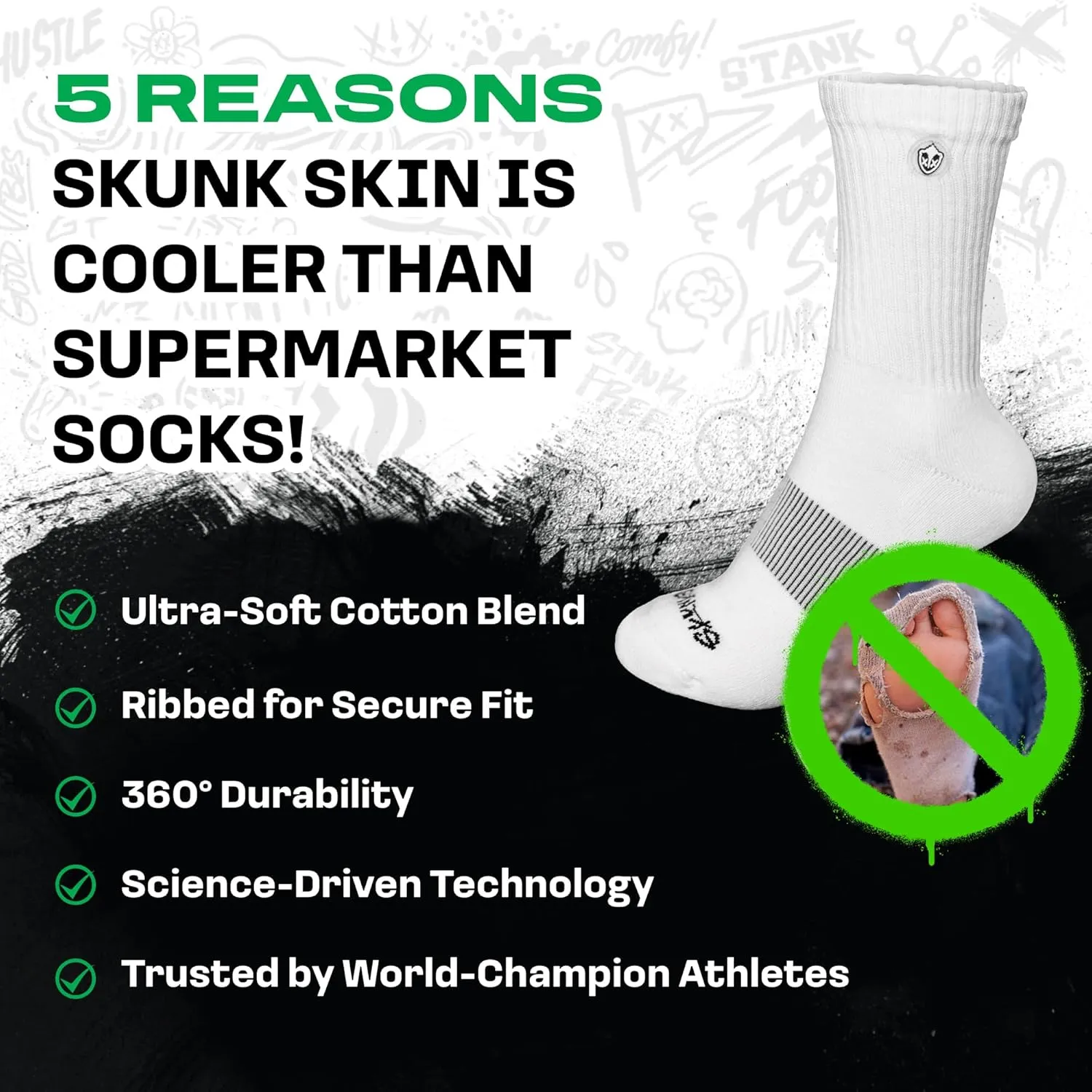 Crew Socks - Pack of 6 - Cushioned Athletic Socks for Women & Men - Breathable Cotton Blend - Low-Cut Length