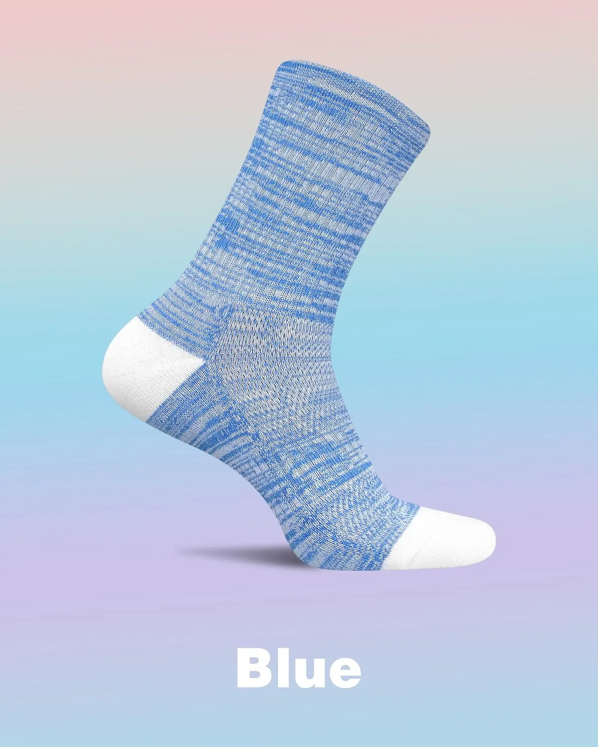 Crew Socks Women 3-6 Pairs: Hiking Athletic Running with Support Cushioned