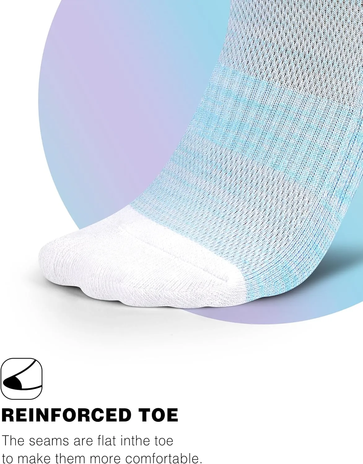 Crew Socks Women 3-6 Pairs: Hiking Athletic Running with Support Cushioned