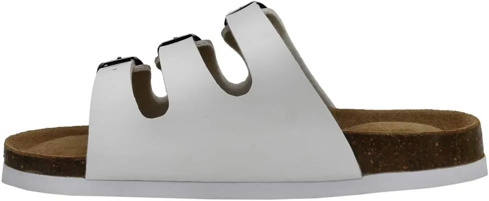 CUSHIONAIRE Kid's Lela JR Cork footbed Sandal with  Comfort
