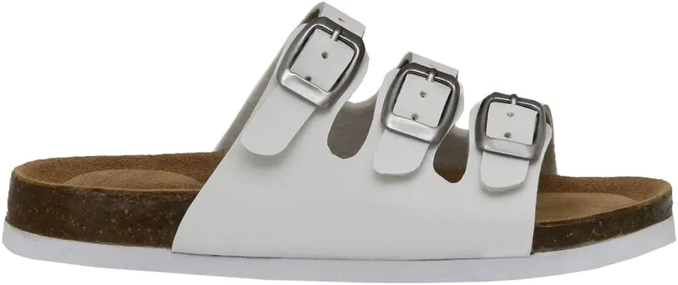 CUSHIONAIRE Kid's Lela JR Cork footbed Sandal with  Comfort