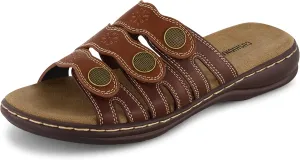 CUSHIONAIRE Women's Barret comfort sandal with  Comfort Foam and Wide Widths Available