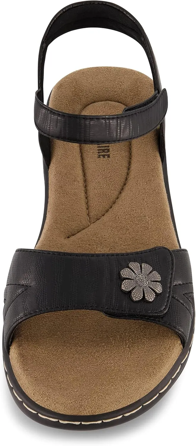 CUSHIONAIRE Women's Bloom comfort sandal with  Comfort Foam and Wide Widths Available