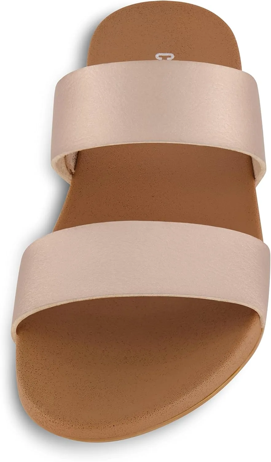 CUSHIONAIRE Women's Josie 2 band slide footbed sandal  Comfort Foam