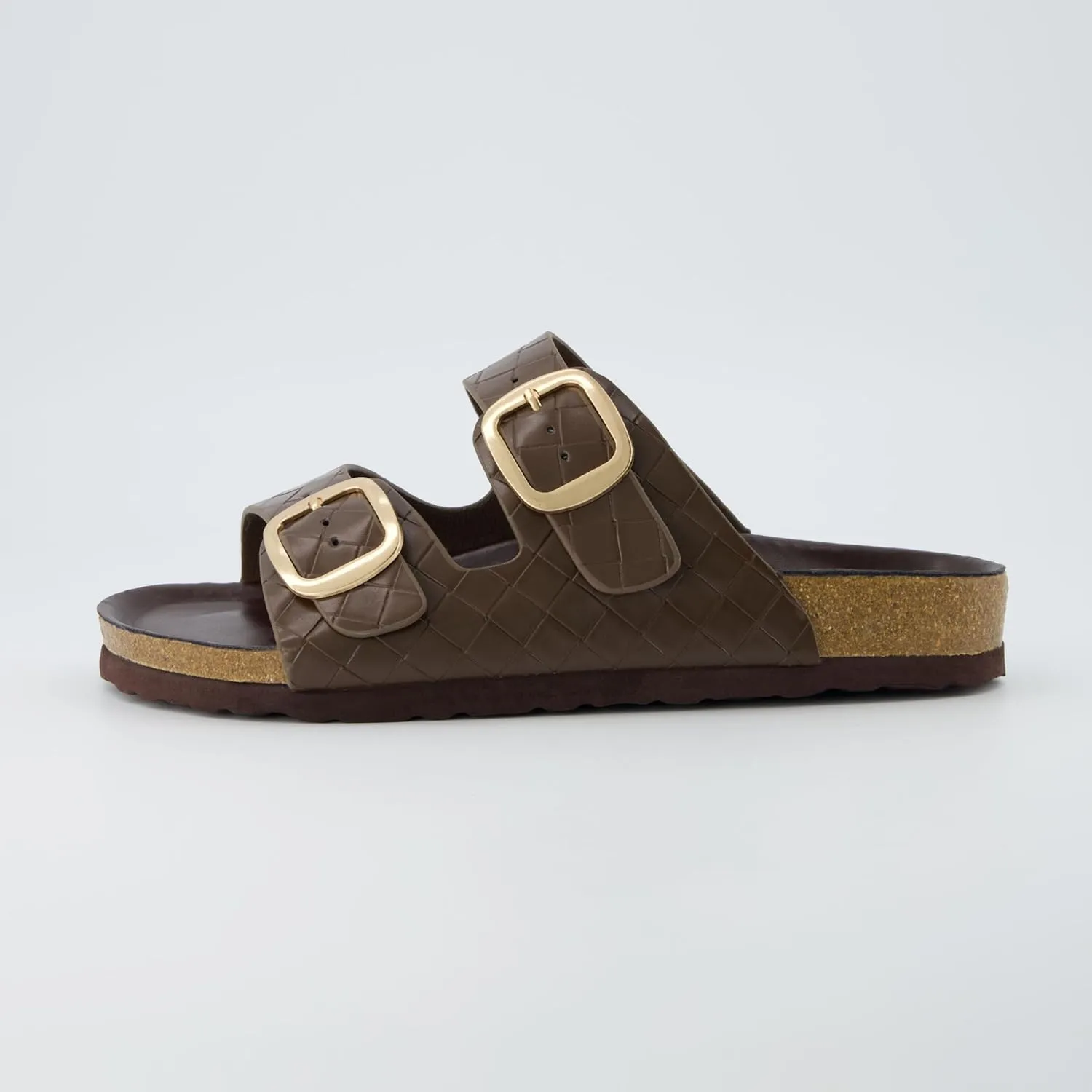 CUSHIONAIRE Women's Lang Cork footbed Sandal with  Comfort
