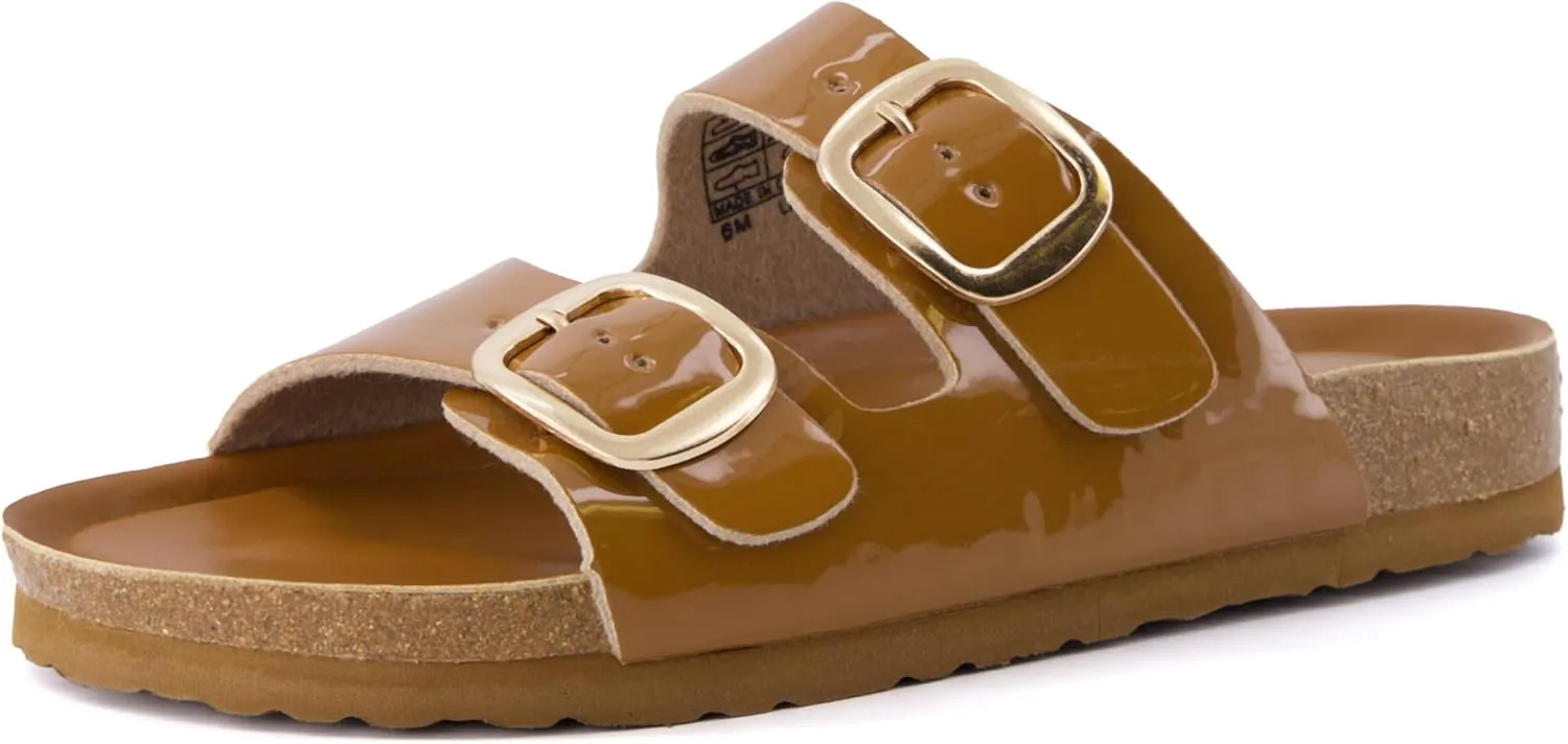 CUSHIONAIRE Women's Lang Cork footbed Sandal with  Comfort