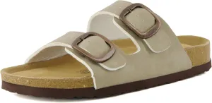 CUSHIONAIRE Women's Lang Cork footbed Sandal with  Comfort