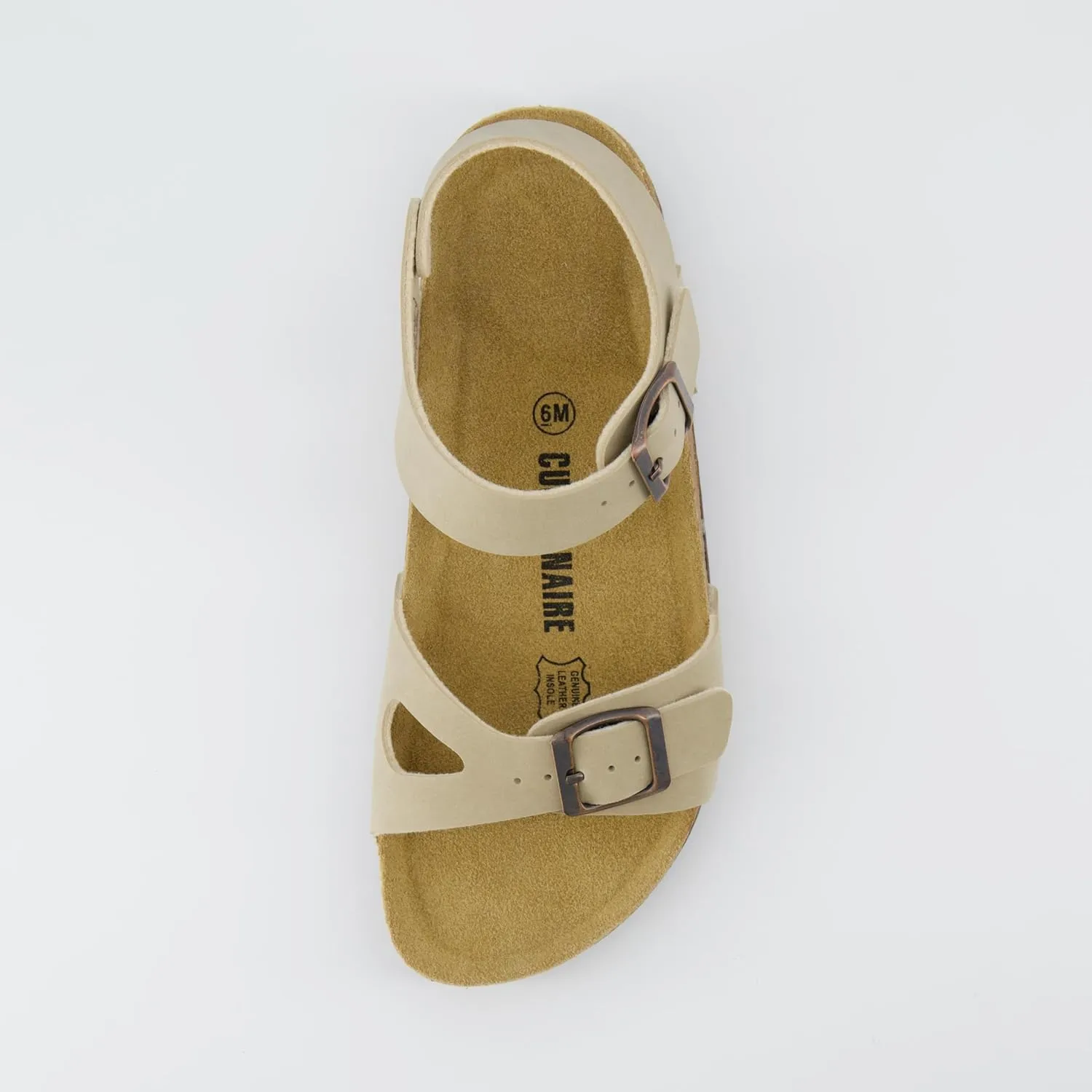 CUSHIONAIRE Women's Lauri Cork footbed Sandal with  Comfort