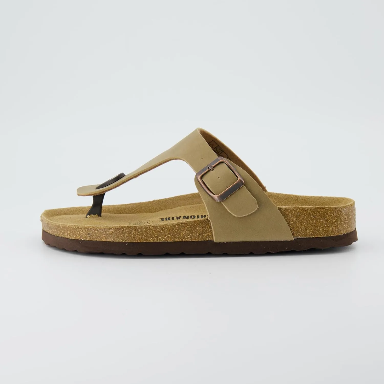 CUSHIONAIRE Women's Leah Cork Footbed Sandal With  Comfort