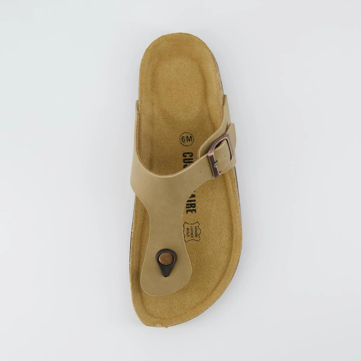 CUSHIONAIRE Women's Leah Cork Footbed Sandal With  Comfort