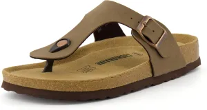 CUSHIONAIRE Women's Leah Cork Footbed Sandal With  Comfort