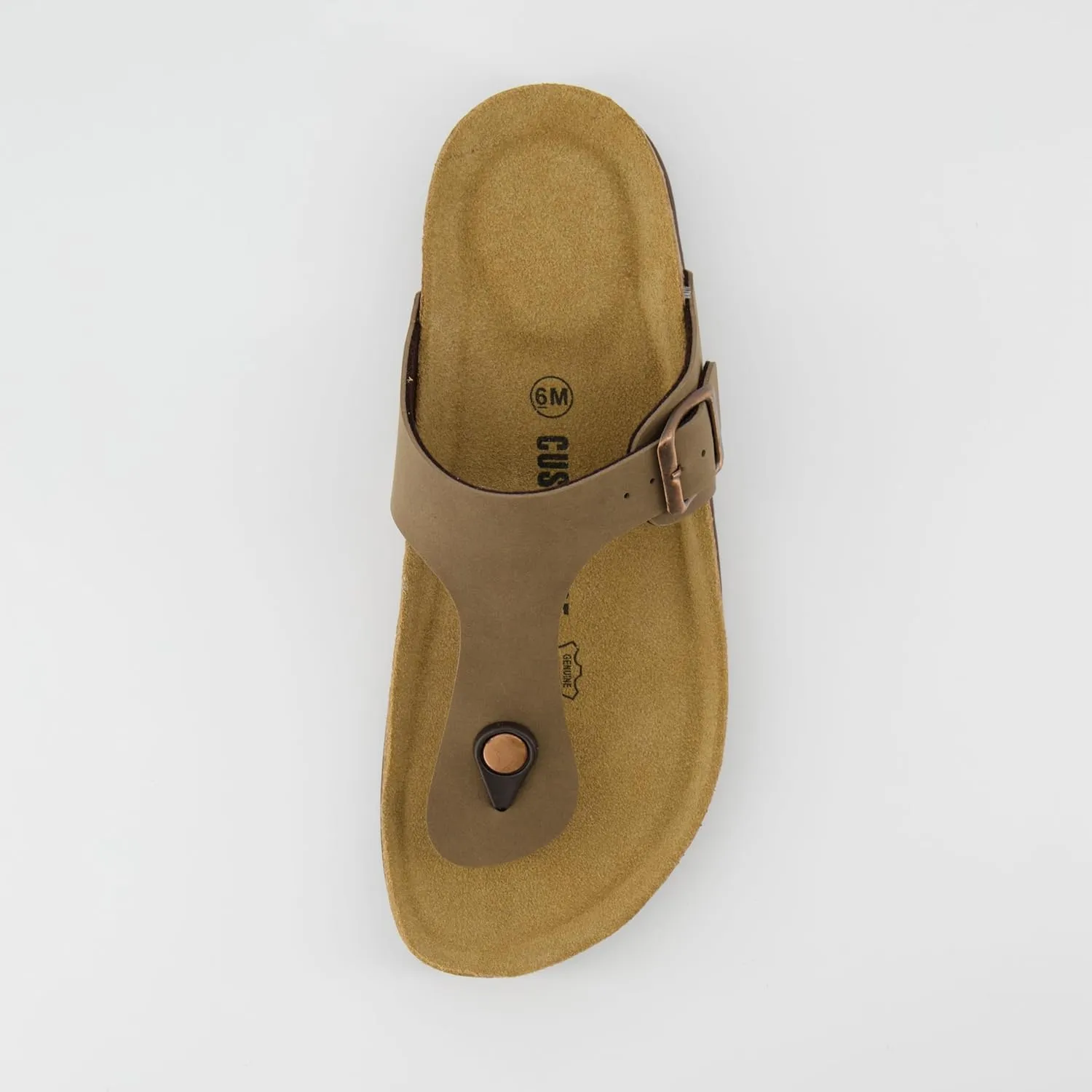 CUSHIONAIRE Women's Leah Cork Footbed Sandal With  Comfort