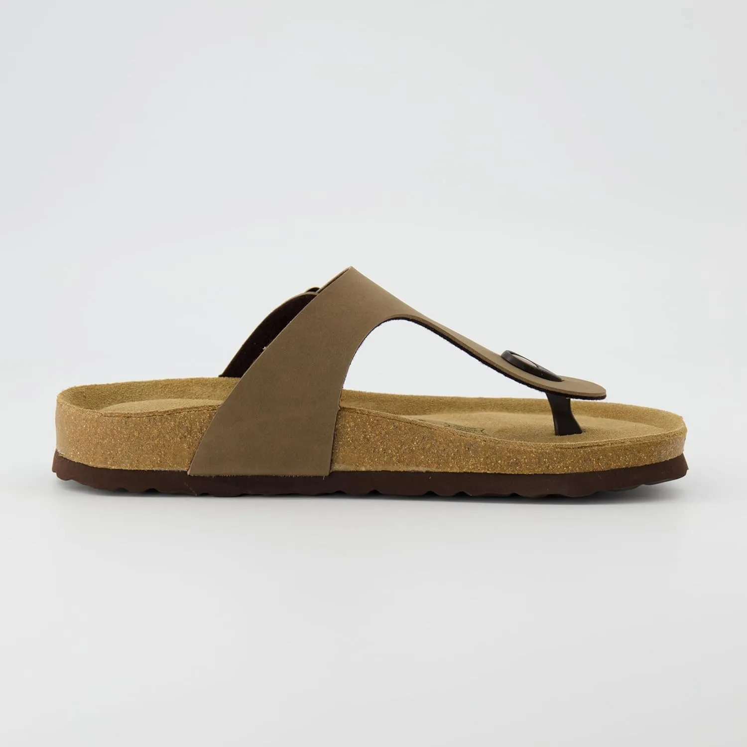 CUSHIONAIRE Women's Leah Cork Footbed Sandal With  Comfort