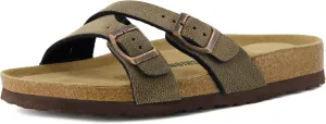 CUSHIONAIRE Women's Liza Cork Footbed Sandal With  Comfort