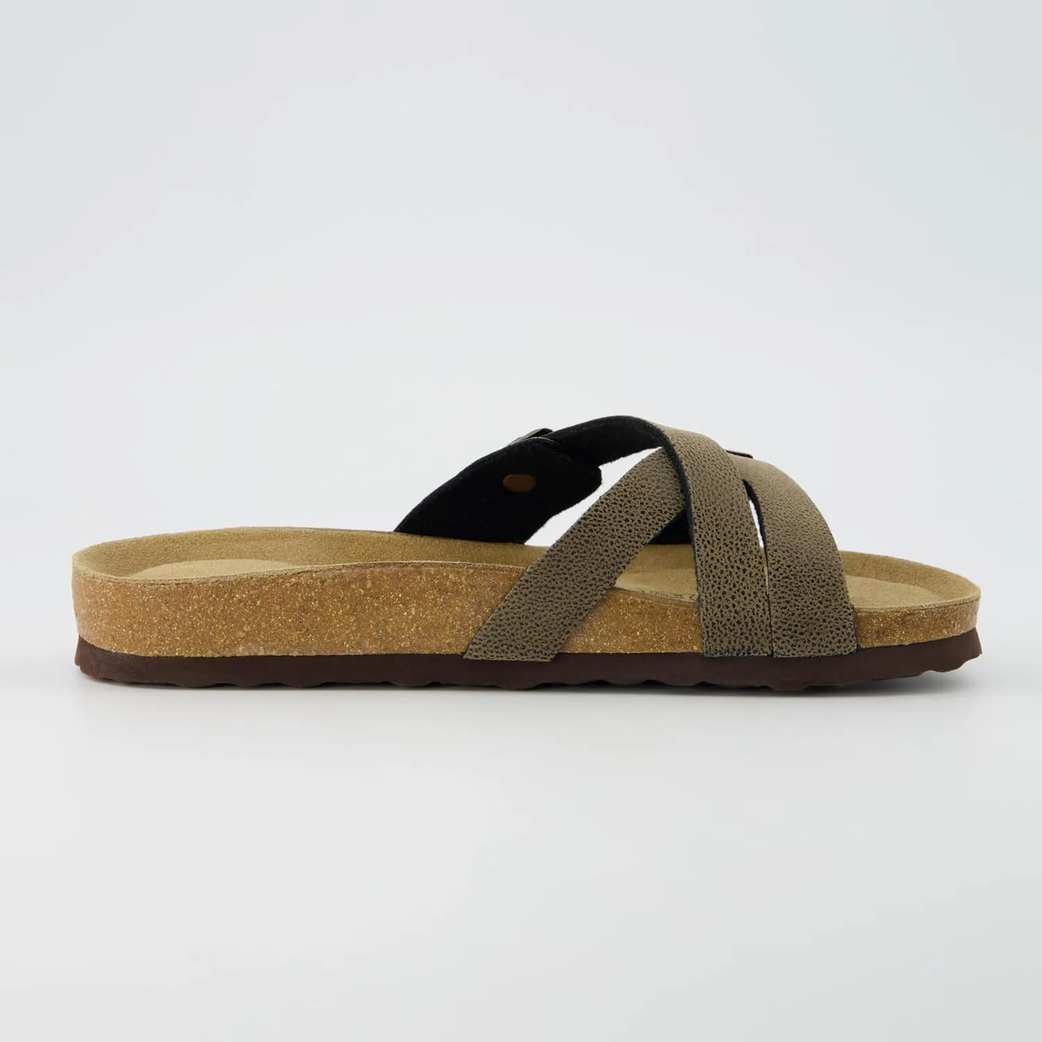 CUSHIONAIRE Women's Liza Cork Footbed Sandal With  Comfort