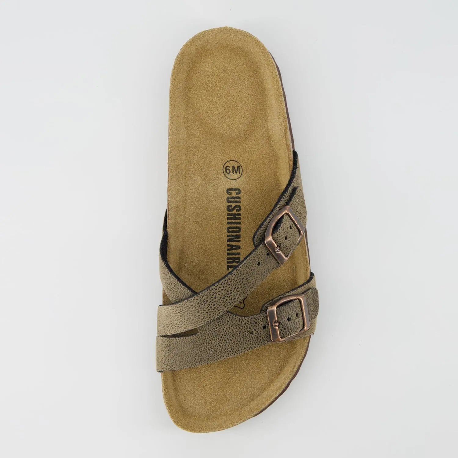 CUSHIONAIRE Women's Liza Cork Footbed Sandal With  Comfort