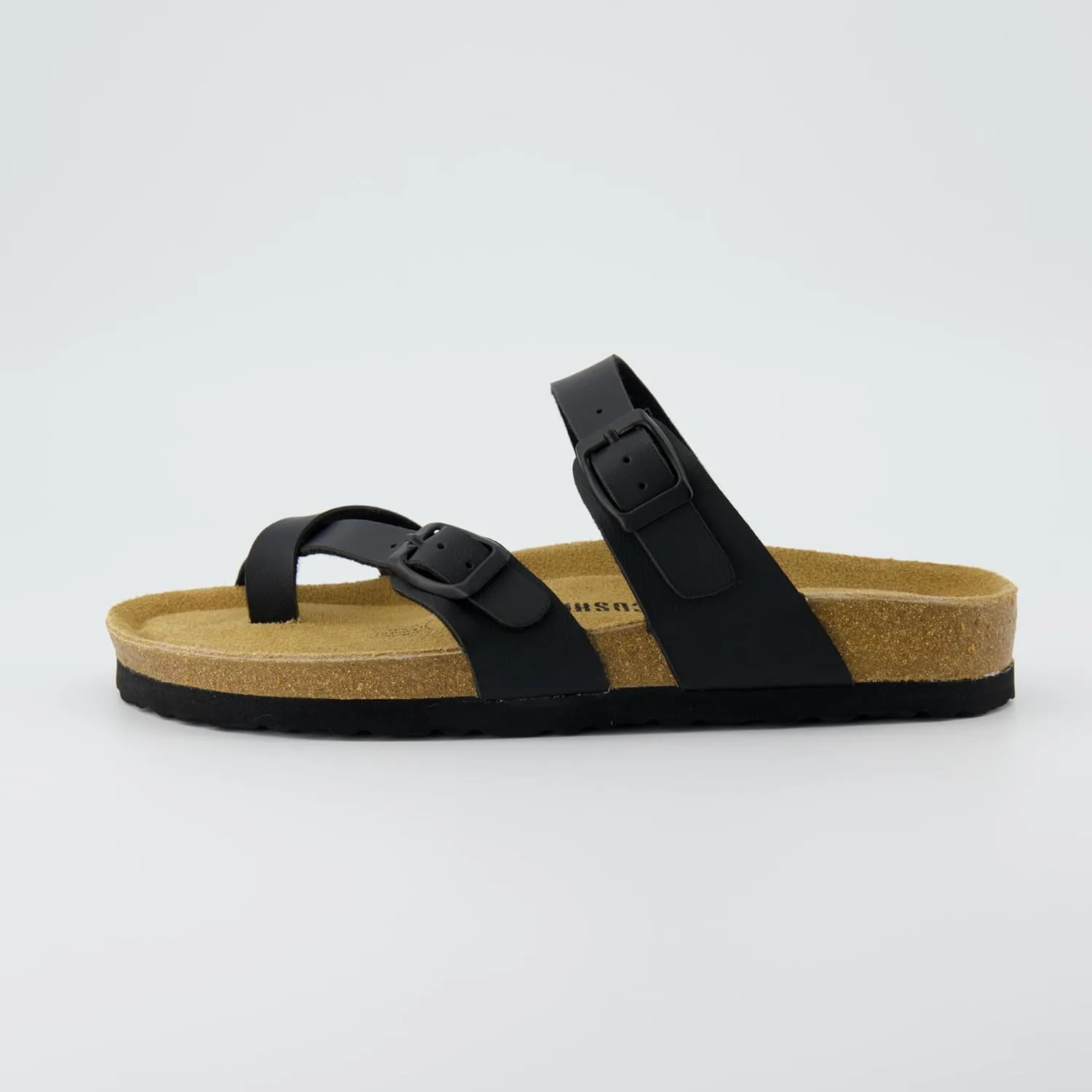 CUSHIONAIRE Women's Luna Cork Footbed Sandal With  Comfort