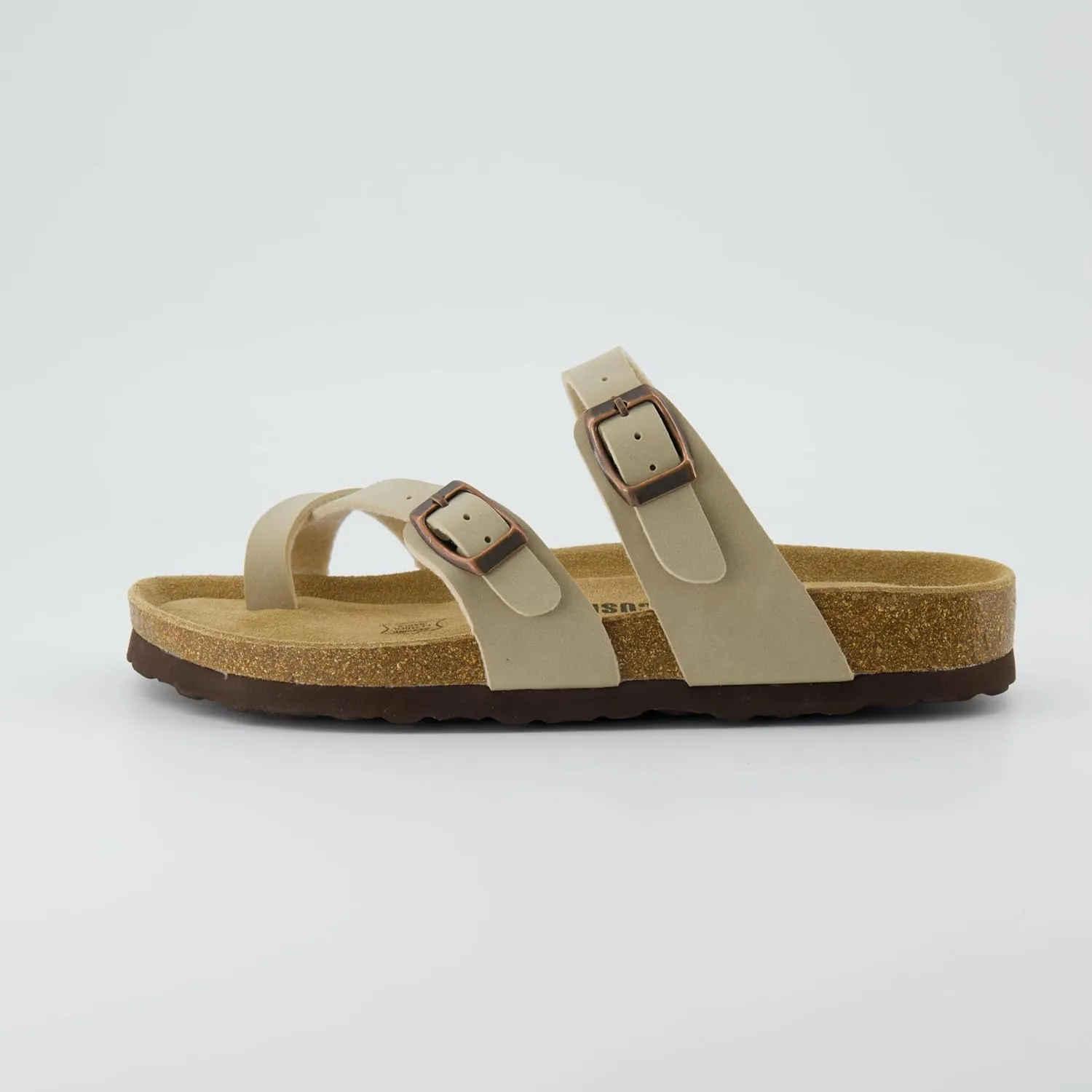 CUSHIONAIRE Women's Luna Cork Footbed Sandal With  Comfort