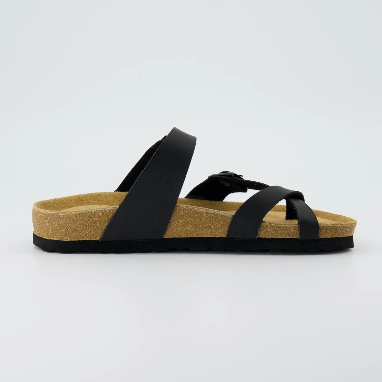 CUSHIONAIRE Women's Luna Cork Footbed Sandal With  Comfort